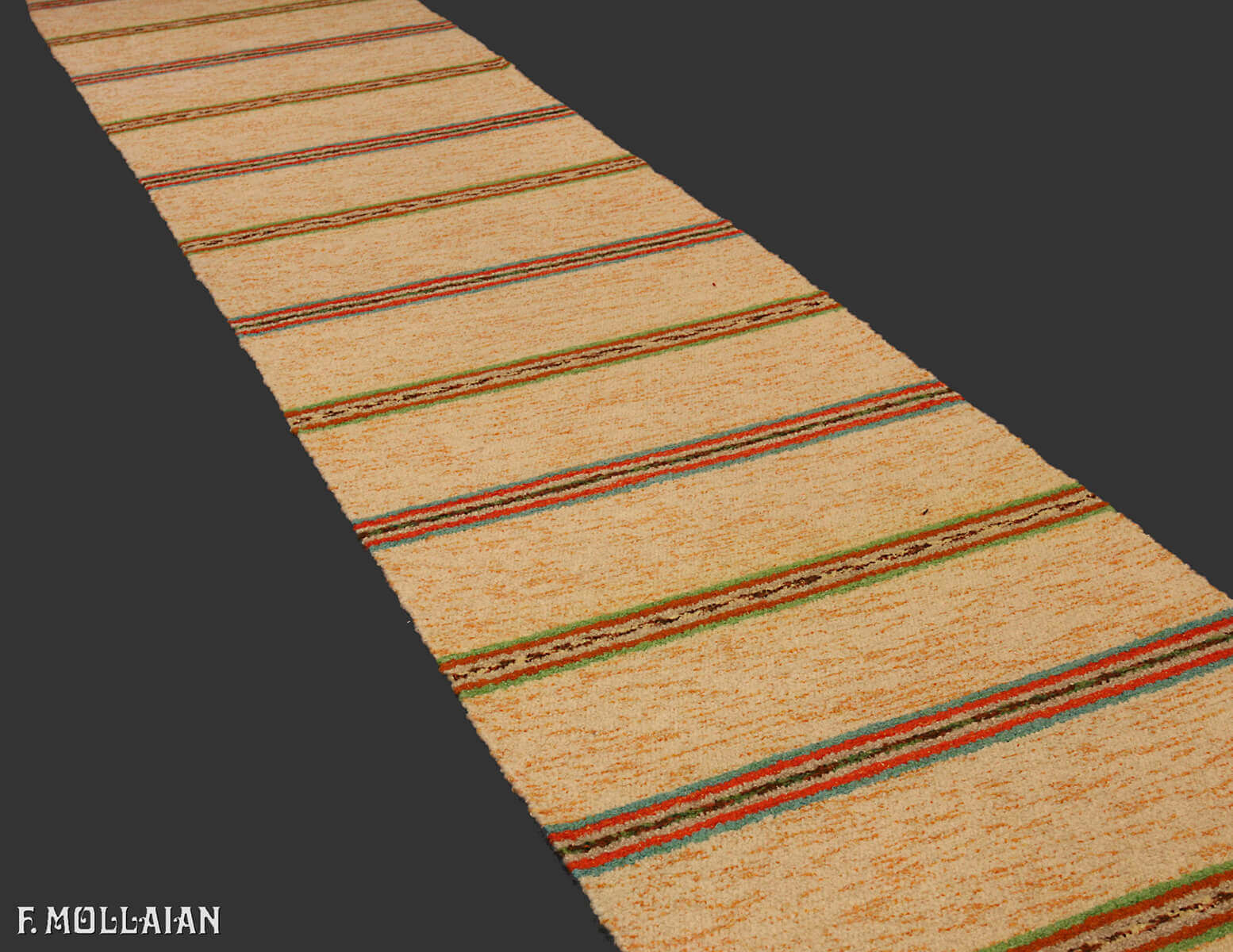 Semi-Antique Swedish Long Runner Kilim n°:27558572